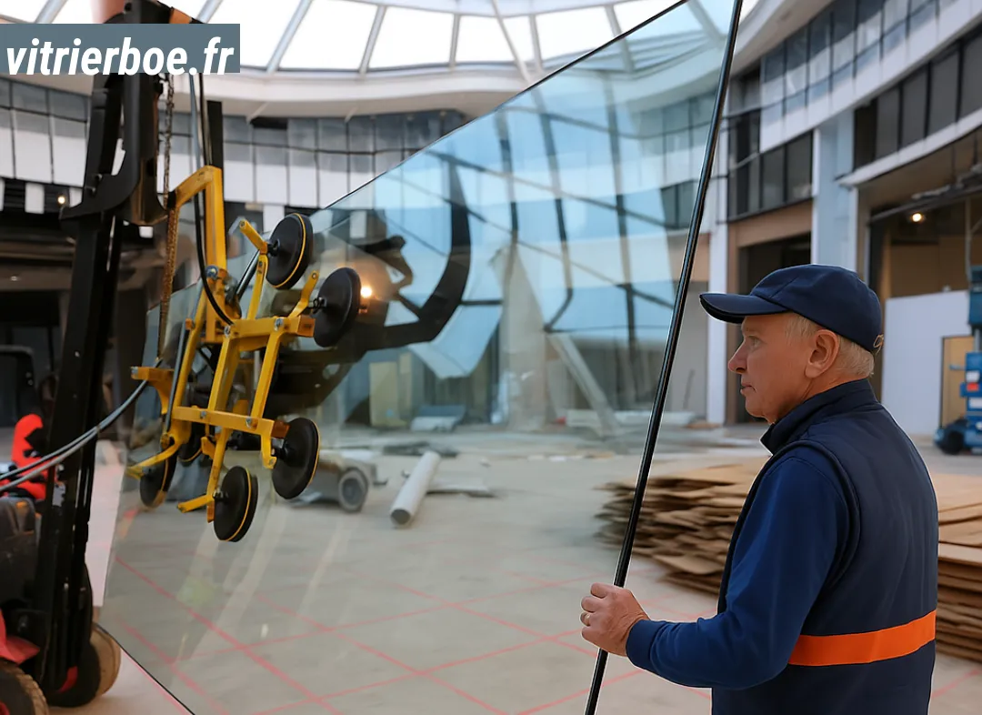 Remplacement de vitrine magasin Boé